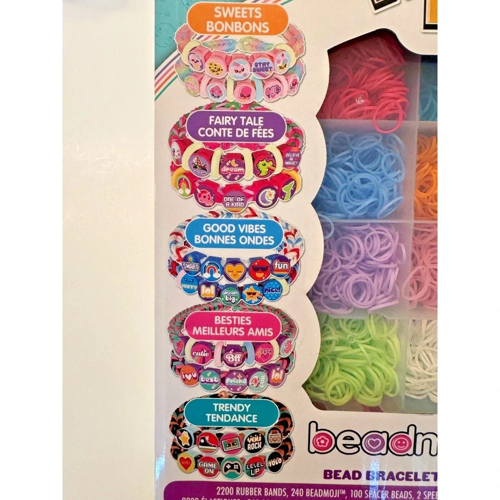 Rainbow Loom Beadmoji Deluxe Bracelet Bead Large Kit & Speed Looms 2200‎ Bands